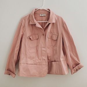 Pink Button Down Jacket
